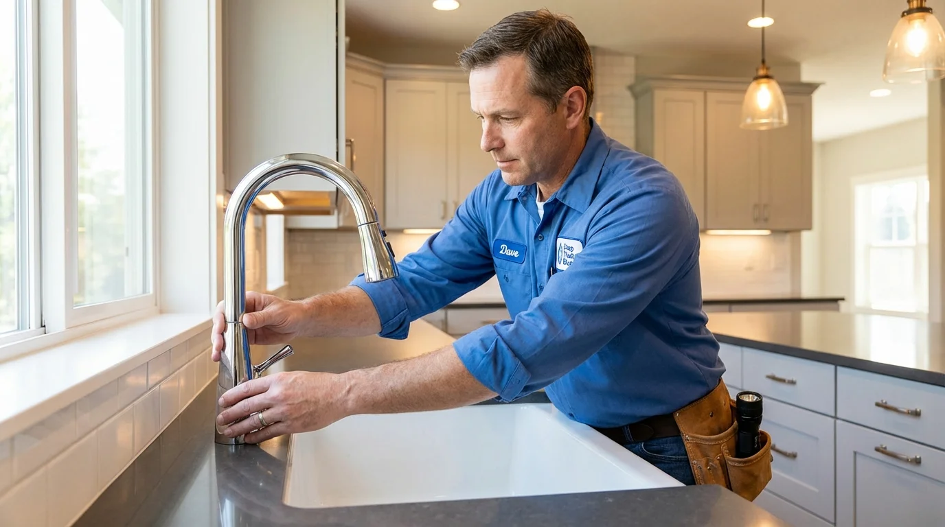 Kitchen faucet installation by Johns Plumbing LLC in Ivins